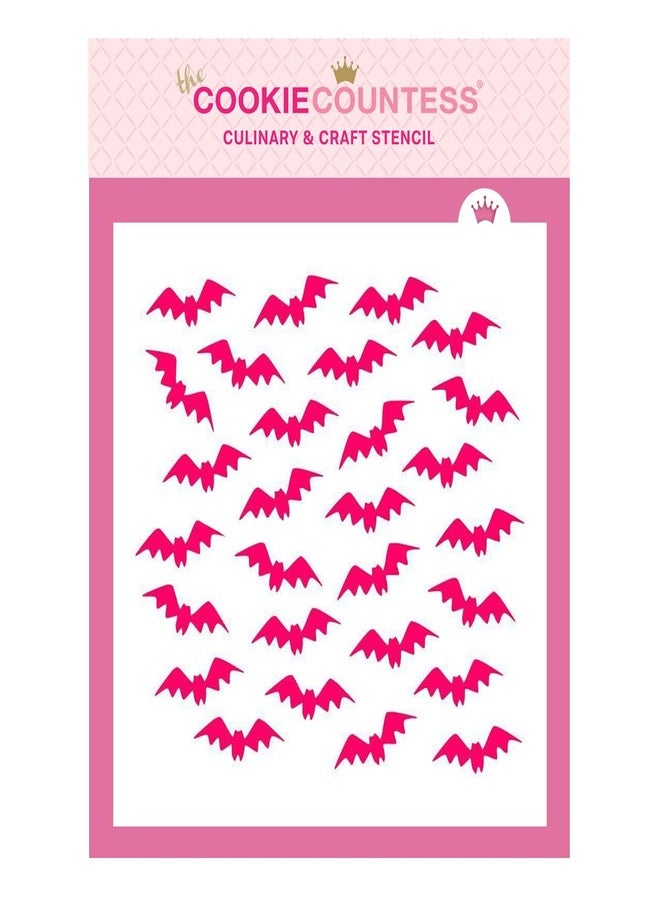 The Cookie Countess Inc The Cookie Countess Bats Fluttering Stencil - Image 1