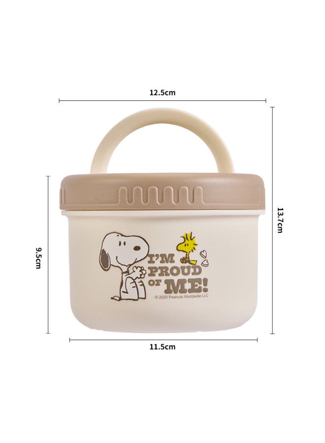 Snoopy Insulated Lunch Box, 316l Stainless Steel, Suitable For Office Workers, Microwave-safe, Insulated Container For Students, Bento Box, 700ml