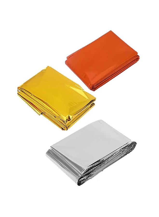 Haosikepu Emergency Thermal Blanket Survival Reflective Blanket Hypothermia Warmth Foil Blanket Single Gold Single Silver 160*210cm