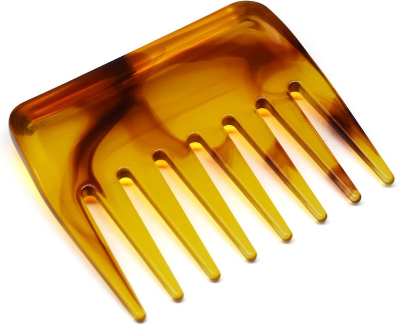 Mens Hair Styling Comb Palm Sized Wide Tooth Streaker Comb for Shaping Wet Pompadour Hairstyles Ideal for Thick Curly Hair