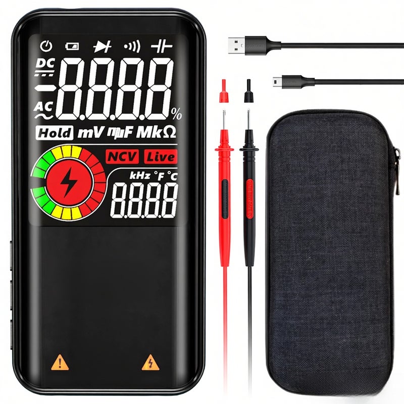 MAXRIENY S10/S11 (اختياري) مقياس متعدد الوظائف شاشة عرض LCD مقاس 3.3 بوصة بفункциями اختبار درجة الحرارة و NCV والجهد والمقاومة والسعة والتردد ونسبة الوظيفة والصمام والتواصل القيمة العرضية القصوى 9999 - Image 1