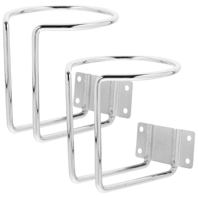 2Pcs Universal Metallic Boat Cup Holders Compatible with Car RV Truck and Trailer - Image 2