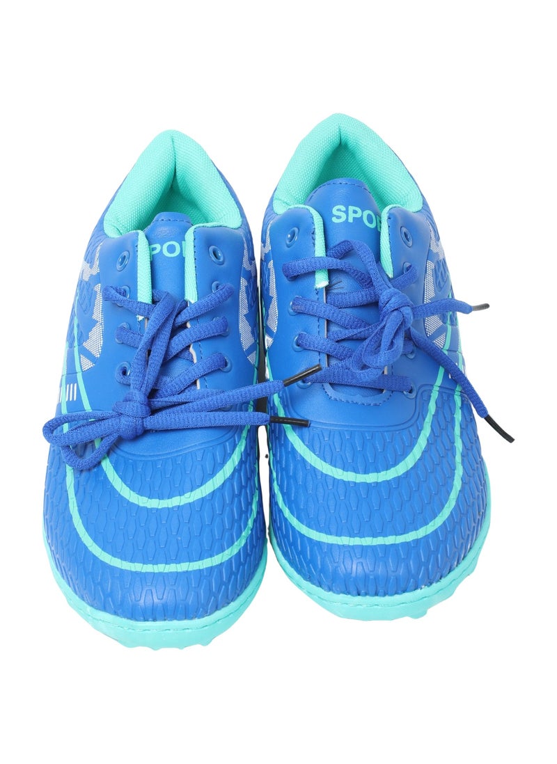 حذاء كرة قدم للأطفال – إغلاق بأربطة، سطح مزخرف – المقاسات الأوروبية 31–36 - Image 1