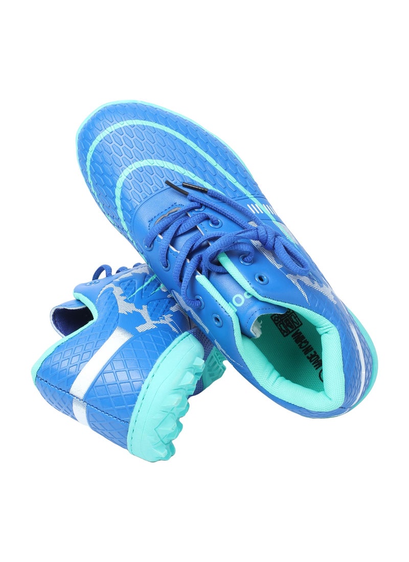 حذاء كرة قدم للأطفال – إغلاق بأربطة، سطح مزخرف – المقاسات الأوروبية 31–36 - Image 4