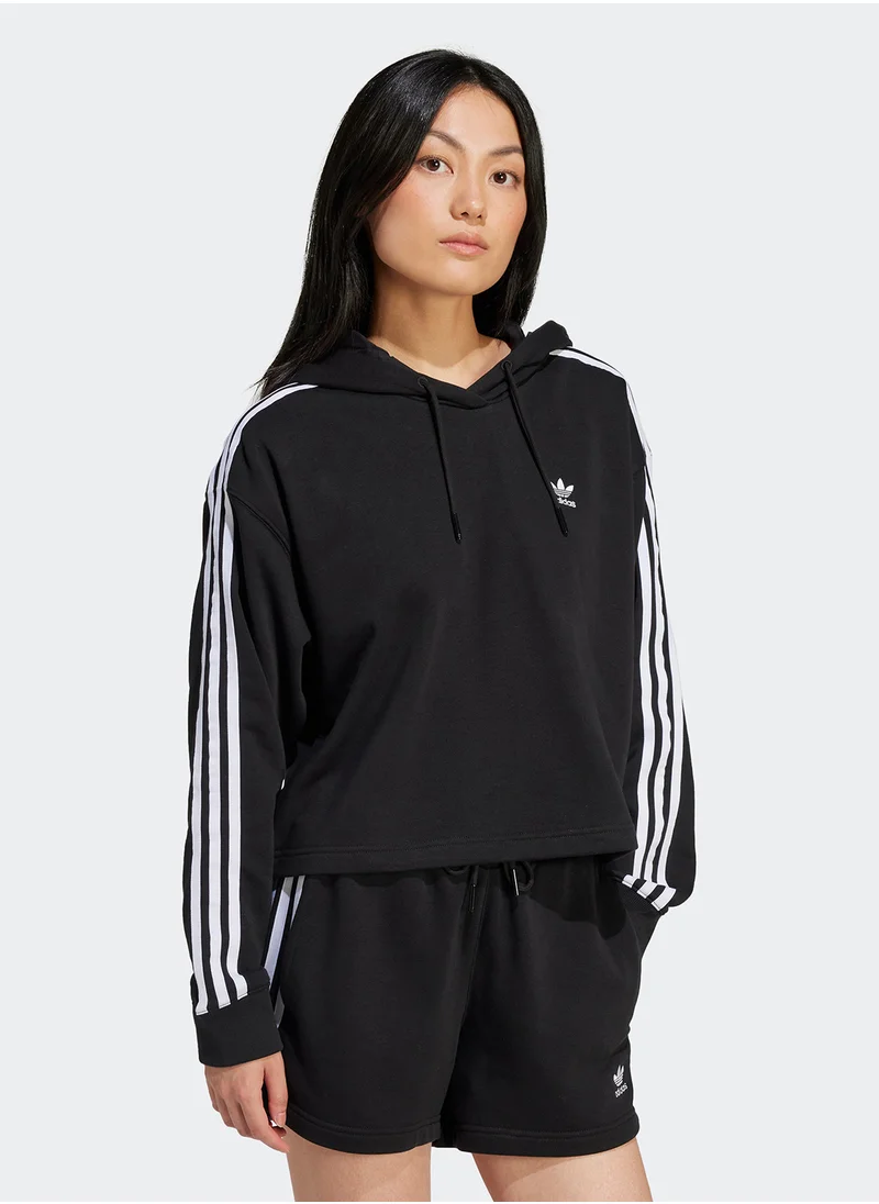 اديداس اوريجينالز Adicolor 3 Stripe Short Hoodie