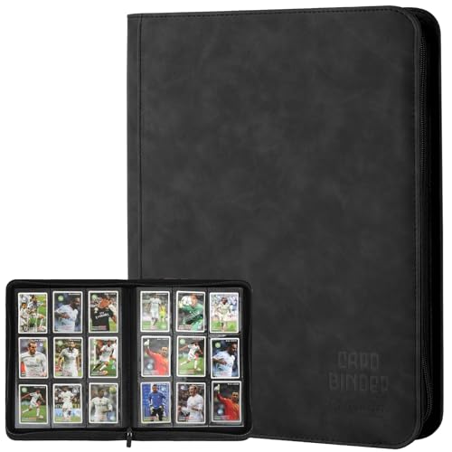 Arkeiliy Trading Card Binder Premium 9 Pocket Double Sided 540 Pocket PU Card Collection Binder Collectible Trading Card Albums for MTG TCG Sport Card Game Cards Black - Image 1