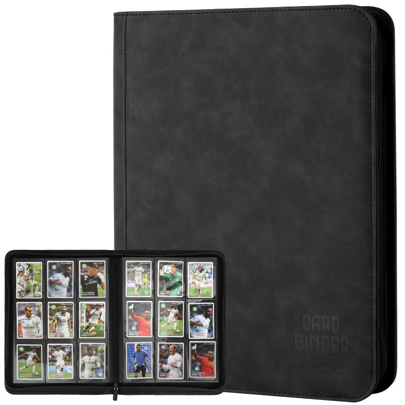Arkeiliy Trading Card Binder Premium 9 Pocket Double Sided 540 Pocket PU Card Collection Binder Collectible Trading Card Albums for MTG TCG Sport Card Game Cards Black - Image 2