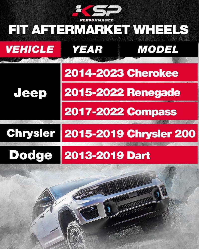 KSP PERFORMANCE KSP M12x1.25 Wheel Lug Bolts, 20PCS Extended OEM/Stock Wheel Studs for 2015-2022 Renegade, 2017-2022 Compass, 2014-2023 Cherokee, 17mm Hex 28mm Shank ET Studs for Dart - Image 3