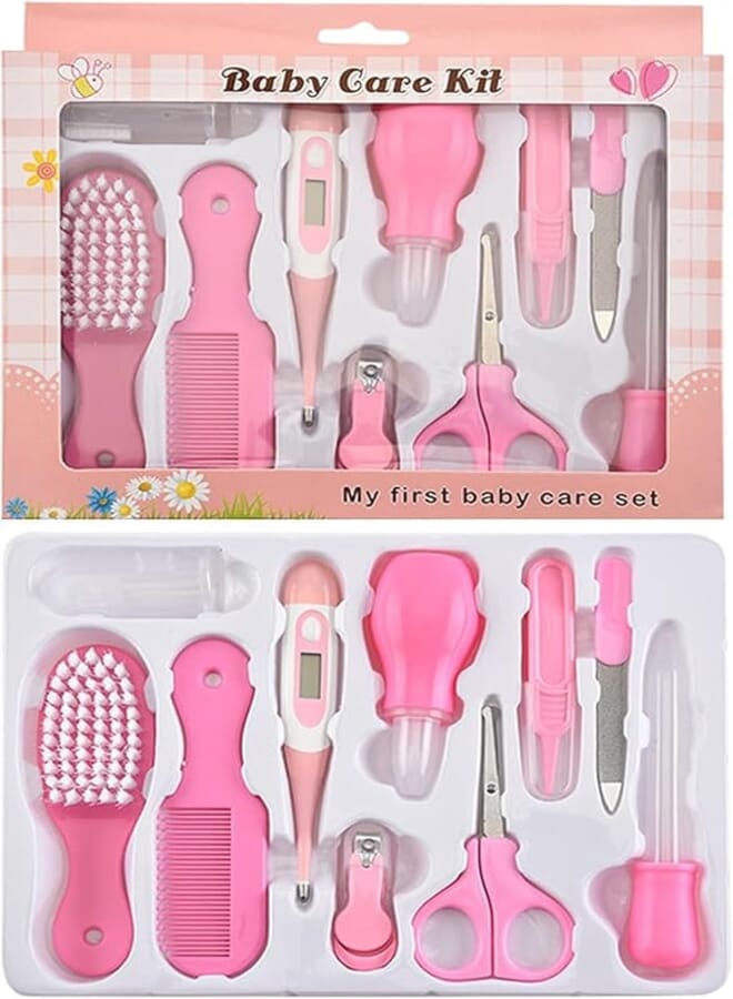 ECVV Baby Care Kit, Grooming Kit Nursery Kids Healthcare and Grooming Set Manicure and Pedicure Accessories for New Born Babies Toddler Kids