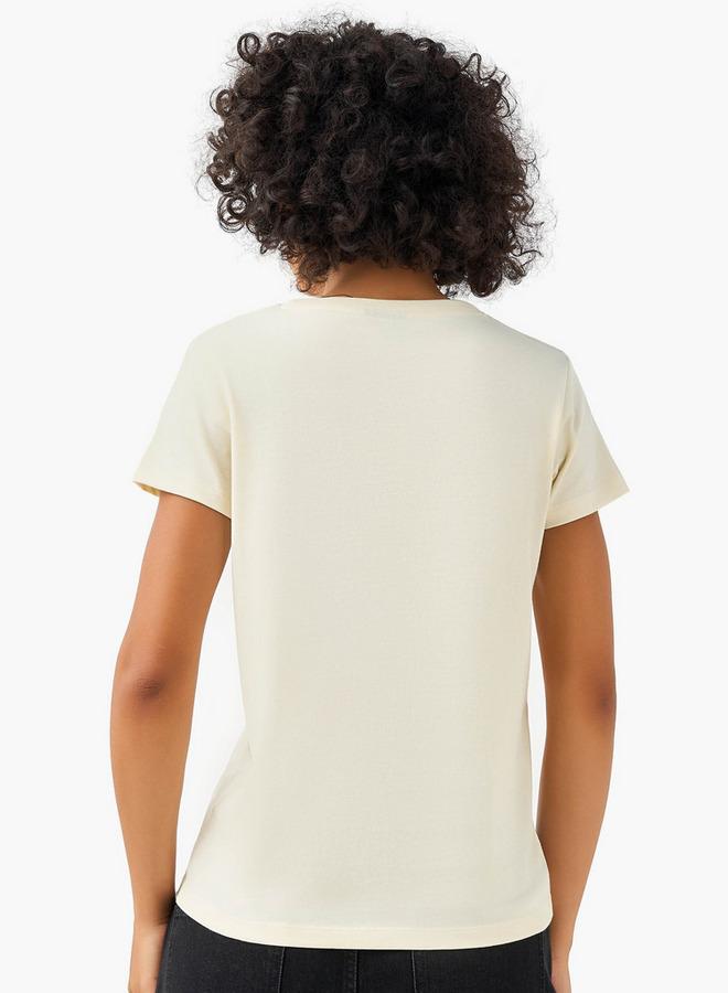 SP Characters Cotton T-shirt with Moana Embroidery - Image 3