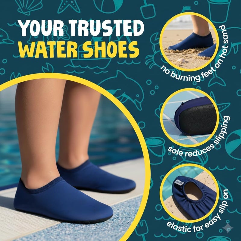 Slipstop Repeated use trusted quality AntiSlip Shoes for Kids - Quick-Dry Aqua Socks Beach Shoes for Kids - Barefoot Shoes for Water Sports Yoga Exercise Gulf climate tested upgraded quality - Image 3