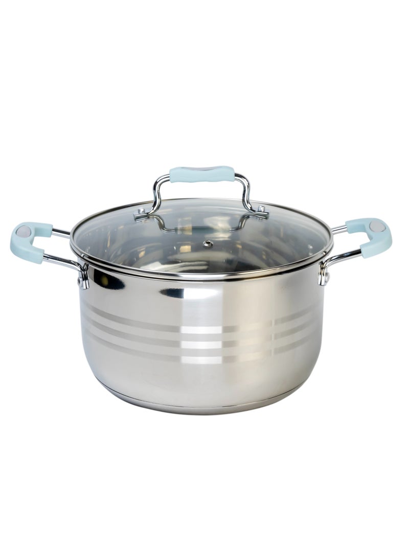 Wilson Stainless Steel Casserole With Blue Color Silicon Handle Gs-023  - Image 2