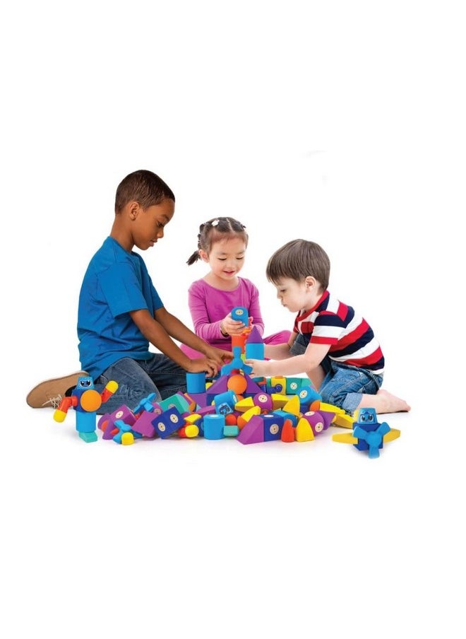 blockaroo Blockaroo Magnetic Foam Blocks - STEM Preschool Toys for Children, Toddlers, Boys and Girls, The Ultimate Bath Toy - 50 Piece Set, Bath Building Blocks, Engineering Toys for Kids 3-6  - Image 4