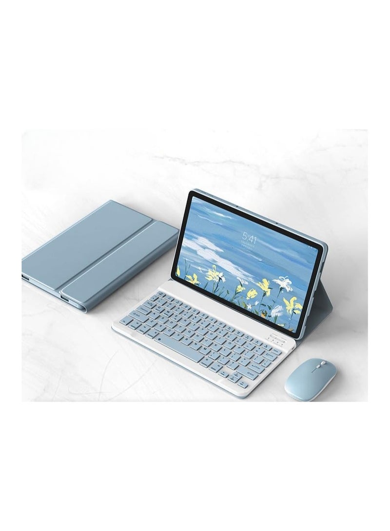 Arabic and English keyboard cover compatible with Honor Pad 9 12.1-inch, multi-view stand, Bluetooth detachable keyboard cover with mouse - Image 1