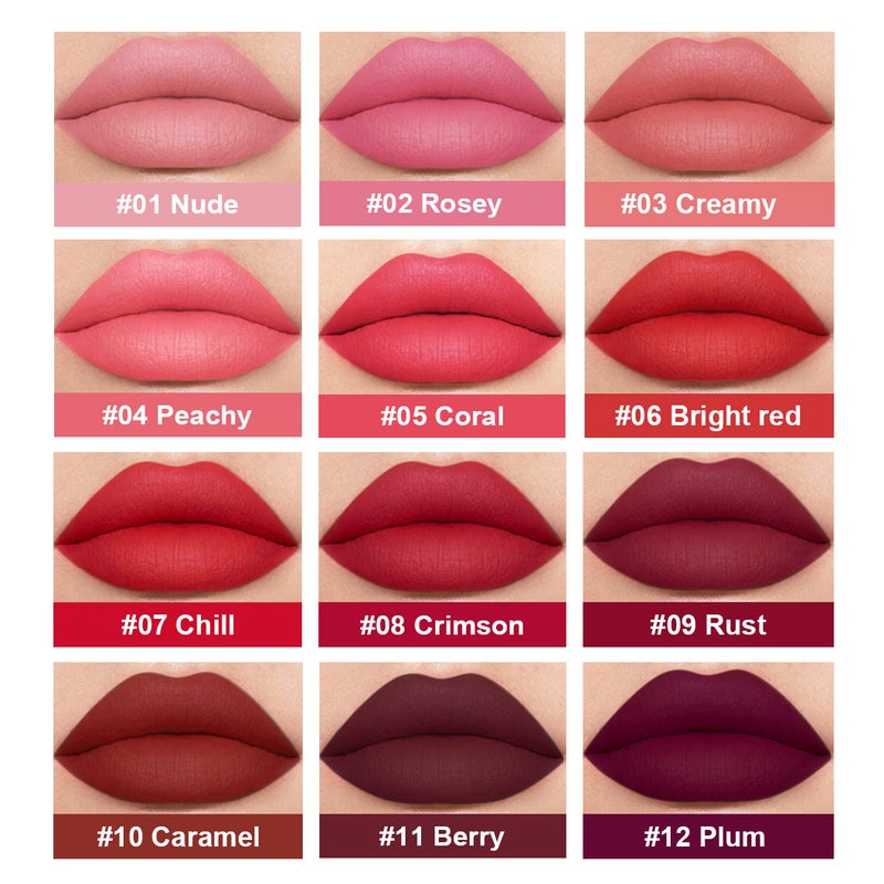 3 Nudelipgloss Lip Glaze Set Non-Stick Cup Non-Fading Lip Gloss Velvet Matte Set Matte - Image 3