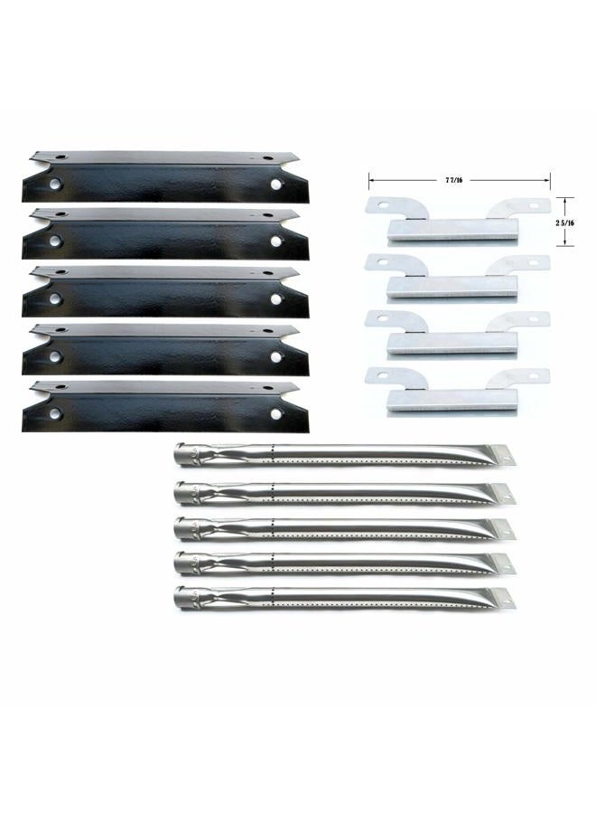Direct Store Parts Kit DG132 Replacement for Gas Grill Brinkmann 810-1575-W Gas Grill Parts Kit (Stainless Steel Burner + Stainless Steel Carry-Over Tubes + Porcelain Steel Heat Plate) - Image 1