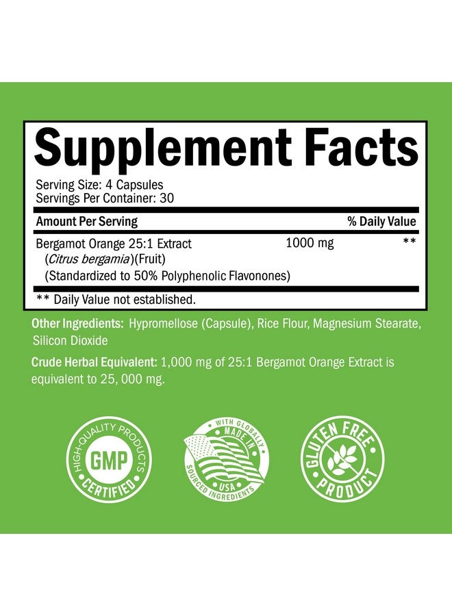 BioSchwartz Citrus Bergamot 1000mg - Citrus Bergamot Supplement for Cholesterol and Heart Health - Ultra Concentrated from Fresh Fruit for Enhanced Absorption - Vegan, Non-GMO, Gluten-Free - 120 Mini Capsules - Image 4