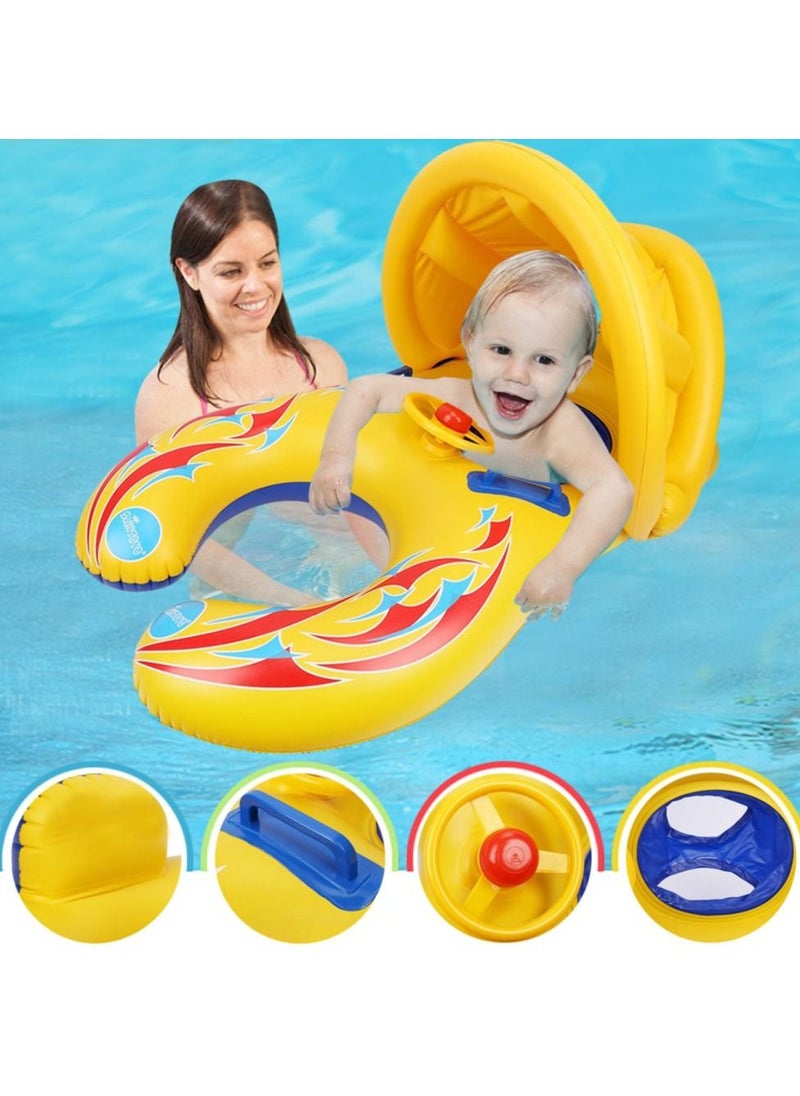 Baby Pool Float with Canopy Inflatable Swimming Floats for Kids - Mommy and Baby - pzsku/ZD72655449A419B2A459FZ/45/_/1684737486/c36b54d7-d664-4d87-95c0-86f7458e97b3