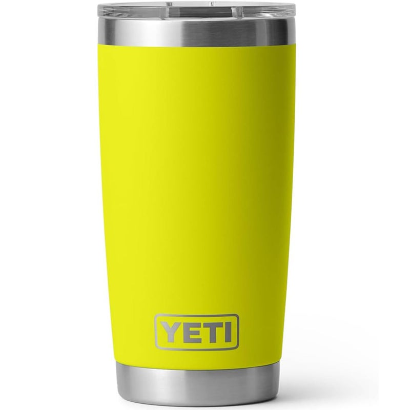 YETI Rambler 20 oz Tumbler, Stainless Steel, Vacuum Insulated with MagSlider Lid, Firefly Yellow - Image 1