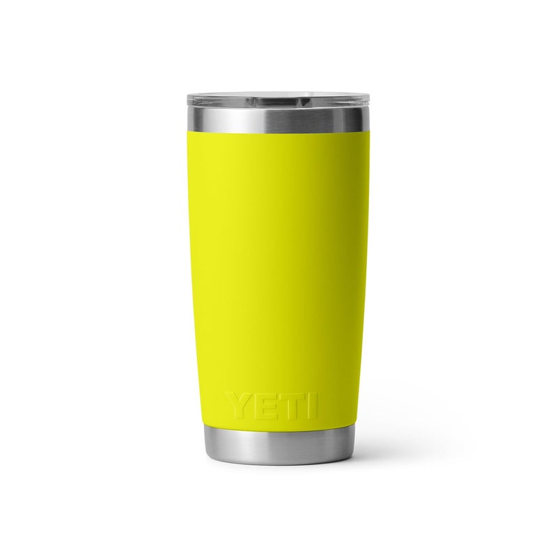 YETI Rambler 20 oz Tumbler, Stainless Steel, Vacuum Insulated with MagSlider Lid, Firefly Yellow - Image 5