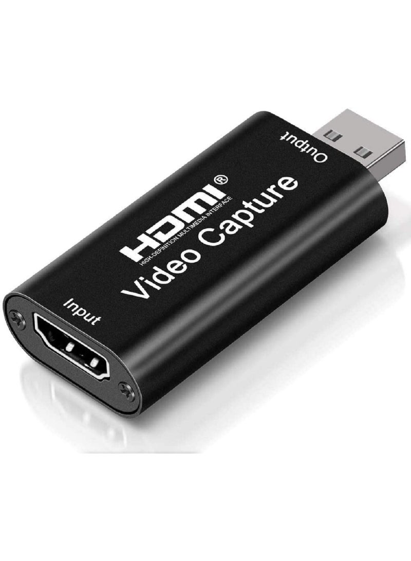 Chabeia 4K HDMI Video Capture Card , Cam Link Card Game Capture Card Audio Capture Adapter ， HDMI to USB 2.0 Record Capture Device for Streaming , Live Broadcasting , Video Conference , Teaching , Gaming(Black) - Image 1