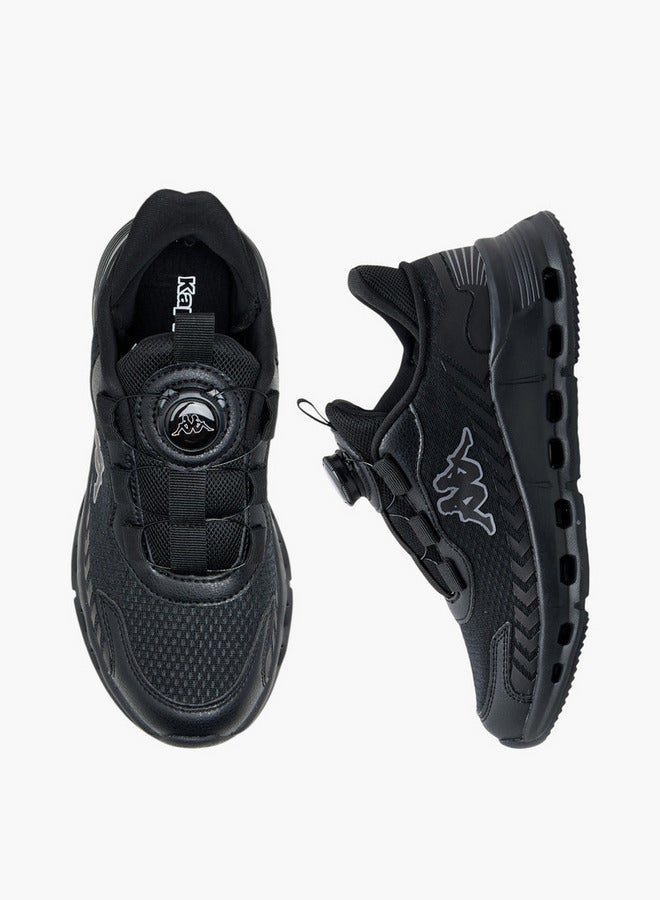 Kappa Boys' Logo Print Sports Shoes with Rotating Buckle Closure  - Image 1