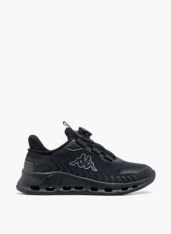 Kappa Boys' Logo Print Sports Shoes with Rotating Buckle Closure  - Image 3