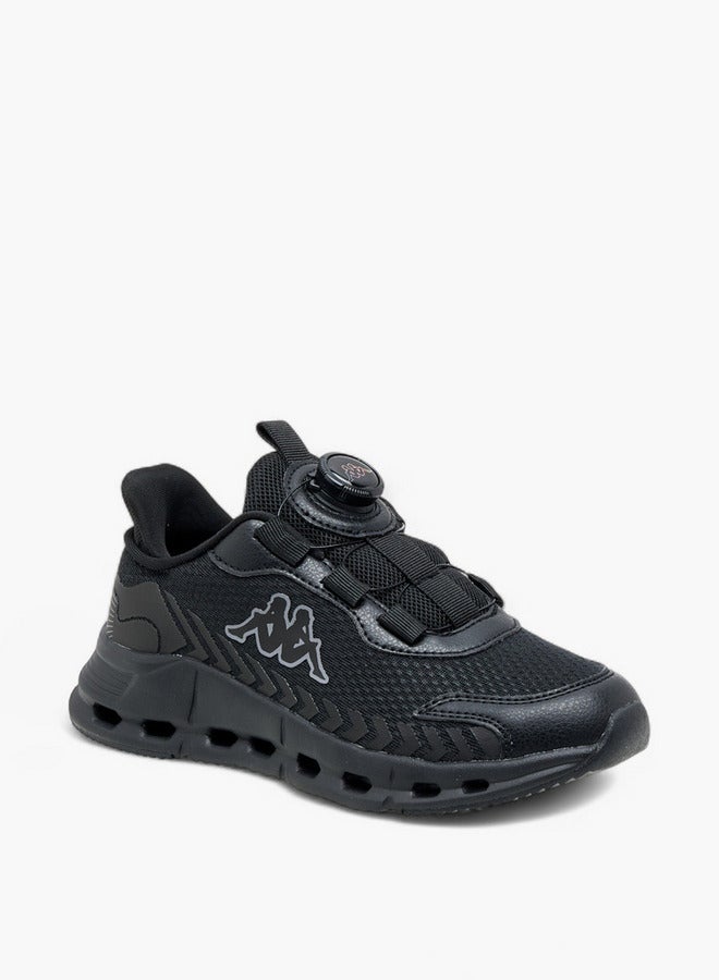 Kappa Boys' Logo Print Sports Shoes with Rotating Buckle Closure  - Image 2