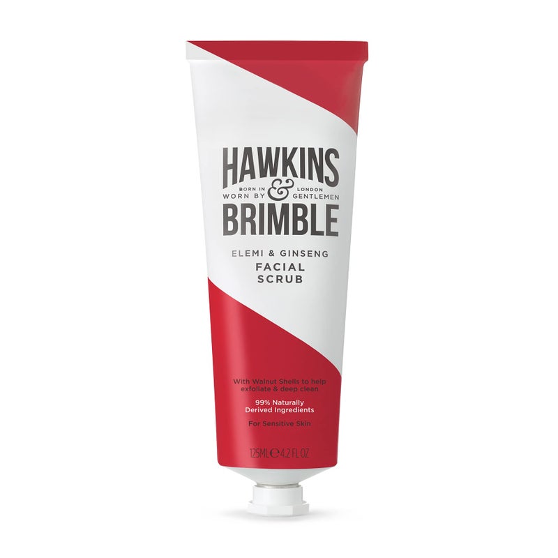 Hawkins & Brimble Hawkins Brimble Facial Scrub for Mens 125ml Mens Grooming Face Scrub Exfoliator and Deep Clean for Mature and Sensitive Skin Pre Shave Lotion for Improve Shaving with Elemi and Ginseng Scent - Image 3