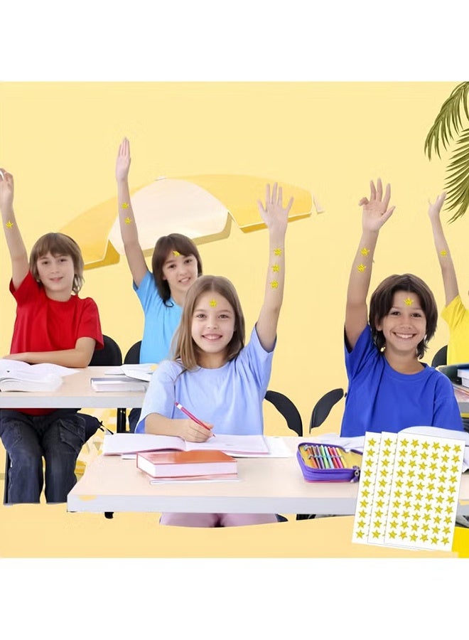 هابي دي ملصقات النجوم الذهبية للأطفال لمكافأة الطلاب والمعلمين، 1440 قطعة من ملصقات النجوم الذهبية، 30 ورقة ملصقات صغيرة لاصقة ذاتياً - Image 5