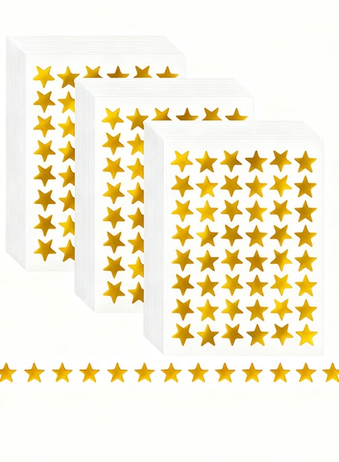 هابي دي ملصقات النجوم الذهبية للأطفال لمكافأة الطلاب والمعلمين، 1440 قطعة من ملصقات النجوم الذهبية، 30 ورقة ملصقات صغيرة لاصقة ذاتياً - Image 1