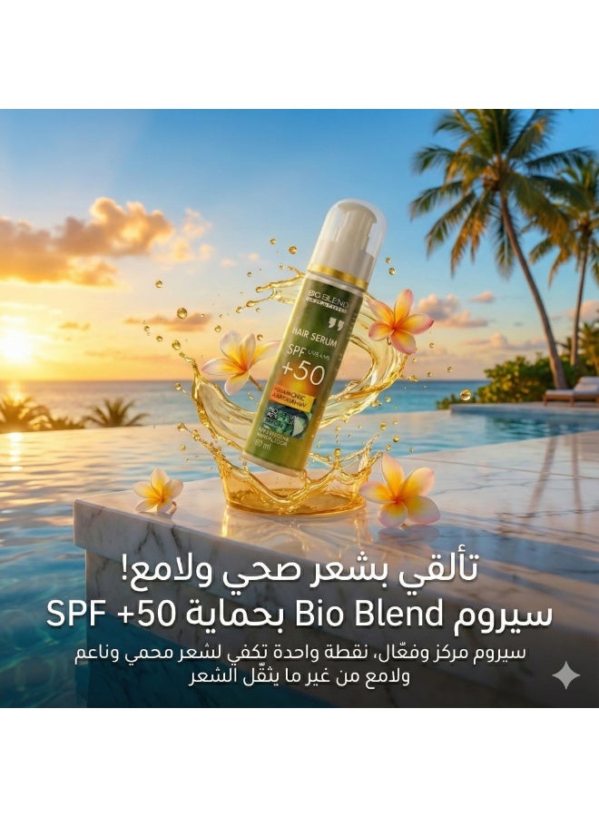 Bio Blend - Hair Serum with SPF50+ – Keratin & Hyaluronic Acid, Sun Protection (UVA/UVB), Repairs Damage, Reduces Frizz, Hydrates & Boosts Shine - Image 2