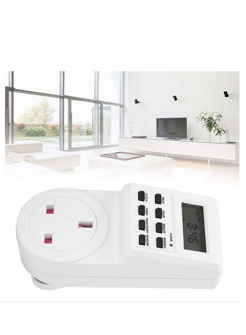 UK Plug Digital Weekly Programmable Electrical Wall Plug-in Power Socket Timer Switch Outlet Time Clock 230V 110V AC  - Image 3