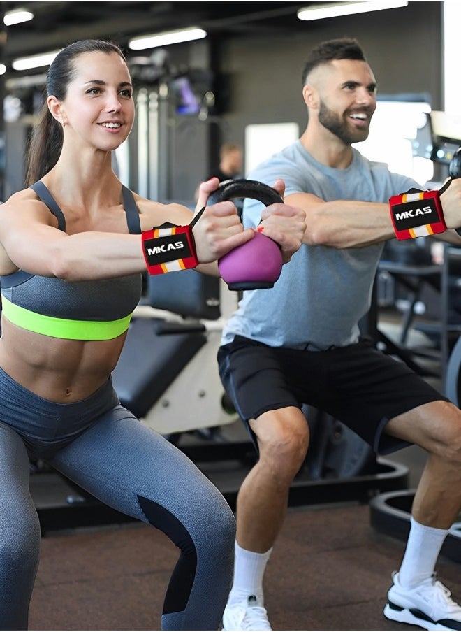 GROIC - Weightlifting Wrist Wraps Professional Grade with Thumb Loops, Wristbands Wrist Support Braces for for Gym Workout, Cross-Training, Bodybuilding, Strength Training - Image 1