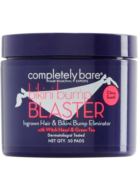 Completely Bare Ingrown Hair & Bikini Bump Eliminator with Witch Hazel & Green Tea - Citrus Scent (50 ea)