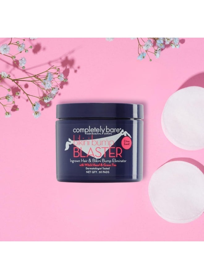 Completely Bare - Completely Bare Ingrown Hair & Bikini Bump Eliminator with Witch Hazel & Green Tea - Citrus Scent (50 ea) - Image 1