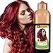 HERBBY Hair Color Shampoo for Gray Hair CoverageColor Transform with 9 Herbal Extracts Long Lasting68 WeeksShinyEvenly ColoredInstant Hair Dye ShampooConditioner 500 Ml WINE RED COLOR - Image 2