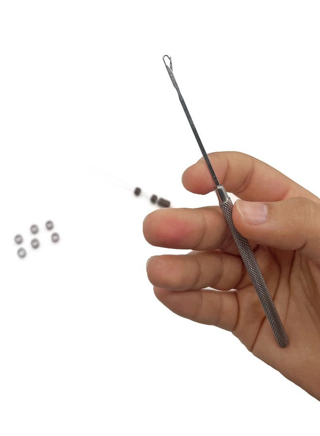 MIRACLE Micro Ring Beads Hair Extension Pliers Set - Bead Closer & Remover Plier with Loop Wire & Hook for Beading - Professional Microlink, Nano Ring & Beaded Extension Kit for Salon & DIY - Image 5