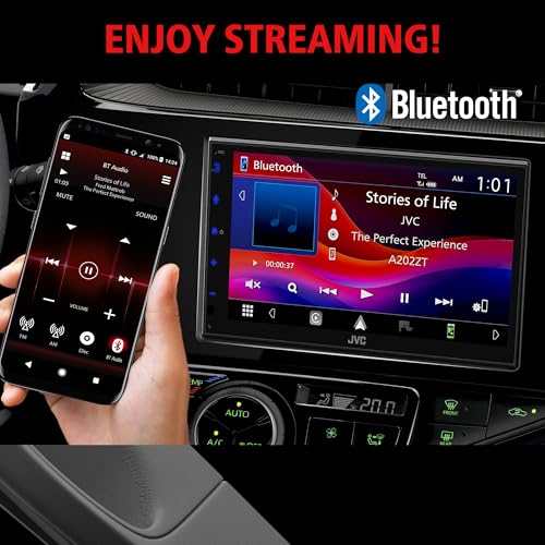 JVC KW-M595BT 6.8" Touchscreen Digital Multimedia Receiver with Apple CarPlay, Android Auto, Bluetooth, USB Mirroring, iDatalink Maestro Ready, SiriusXM Ready, 13-Band EQ - Image 3