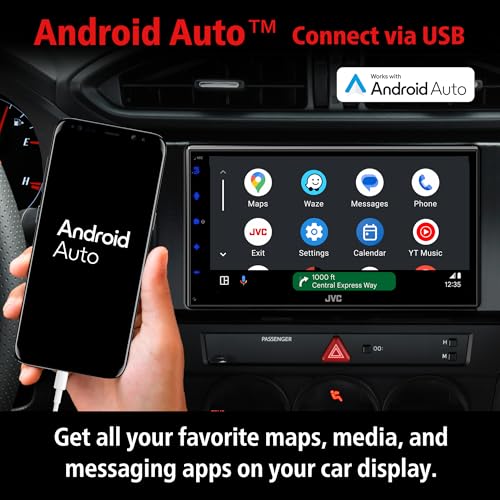 JVC KW-M595BT 6.8" Touchscreen Digital Multimedia Receiver with Apple CarPlay, Android Auto, Bluetooth, USB Mirroring, iDatalink Maestro Ready, SiriusXM Ready, 13-Band EQ - Image 5