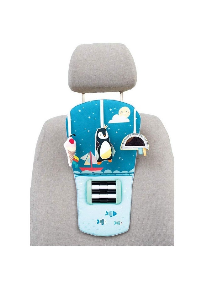 Taf Toys Infant Car Toy Travel Activity Center Baby Car Seat Toys for Babies 0-6 Months Arch with Mirror, Rattle, Teether Hanging Toy for Baby Infant 0-6-12 Months, Sensory Gift  - Image 1