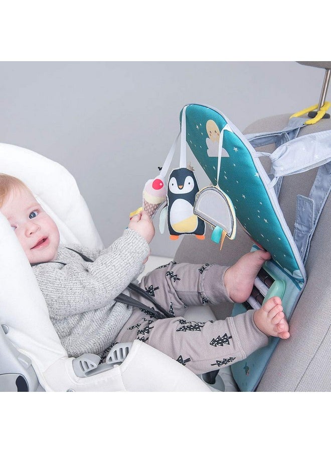 Taf Toys Infant Car Toy Travel Activity Center Baby Car Seat Toys for Babies 0-6 Months Arch with Mirror, Rattle, Teether Hanging Toy for Baby Infant 0-6-12 Months, Sensory Gift  - Image 3