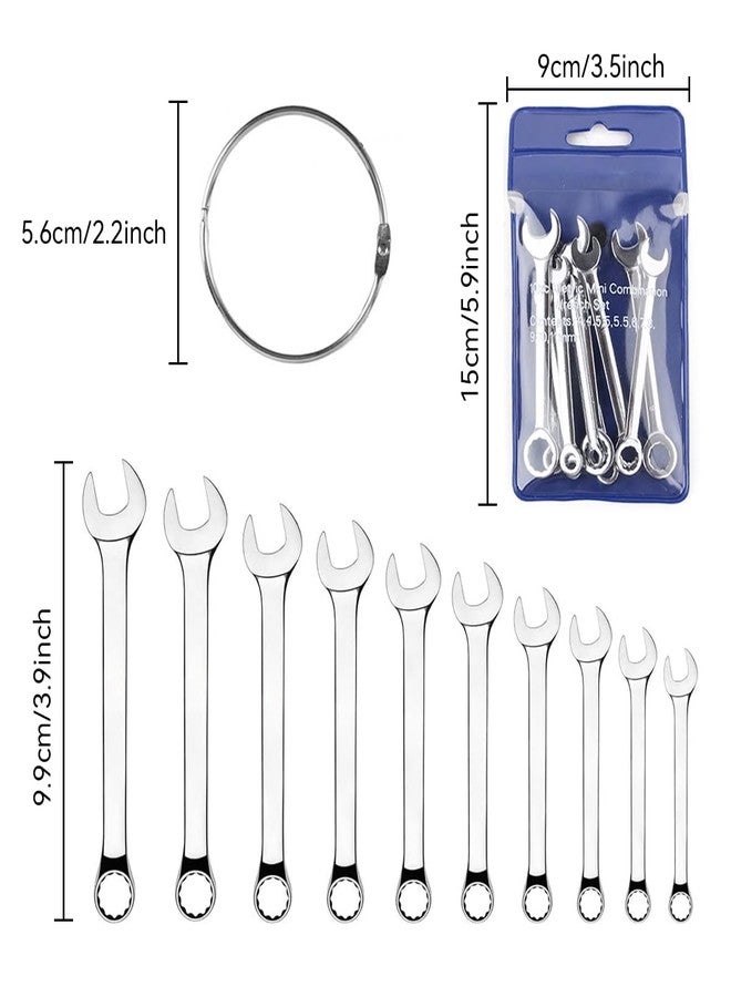 Ldirect Mini Wrench Set Open End Wrench Combination Wrench Small Wrench Set, Metric and SAE (MET) - Image 2