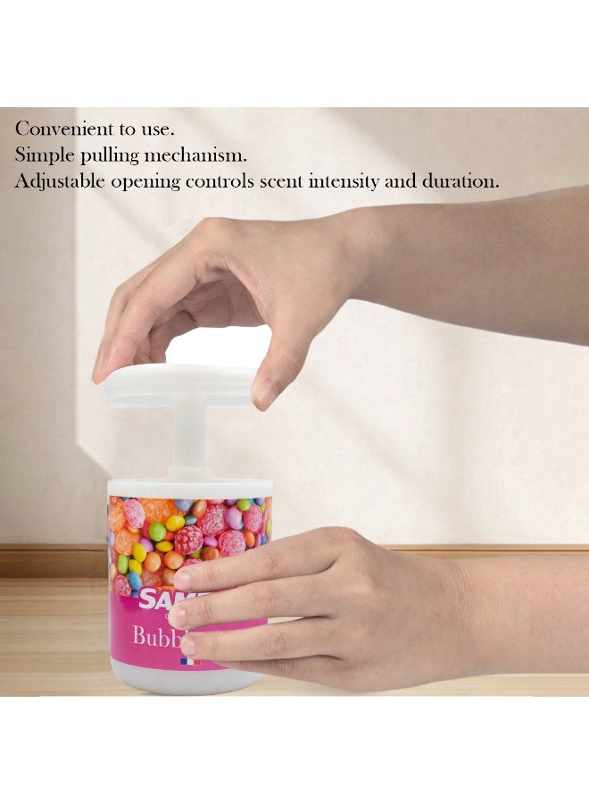 ساميلي مجموعة مكونة من 3 قطع من معطر الجو الجل SAMEILI برائحة العلكة (Bubble Gum) طراز Y-004 – تحكم قابل للتعديل في شدة الرائحة بنظام السحب، معطر جل يدوم طويلاً مناسب للسيارات (لوحة القيادة وحامل الأكواب)، وللمنزل والمكتب. - Image 2