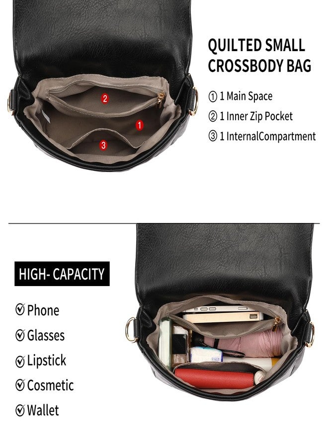 SENDEFN Quilted Leather Crossbody Bags for Women Ladies Shoulder Purse Satchel HandBag with Chain Trendy Strap - Image 4