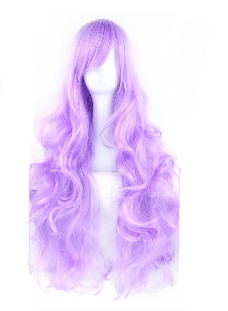 80cm anime long curly hair high temperature silk curly hair cosplay wig costumes dress up wig - Image 1