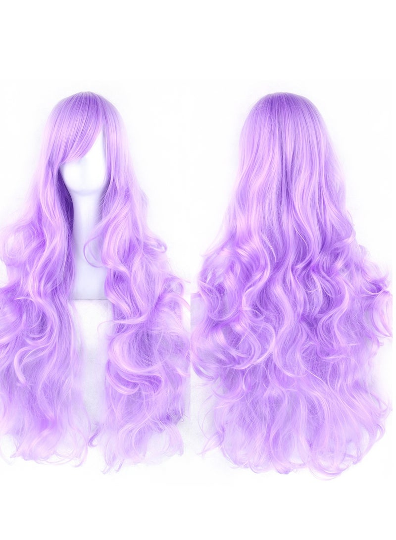 80cm anime long curly hair high temperature silk curly hair cosplay wig costumes dress up wig - Image 2