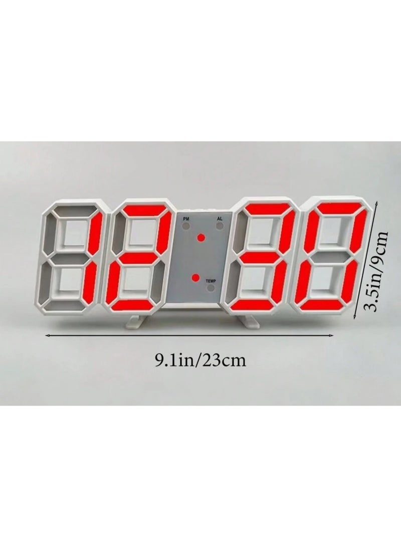 Digital Wall Clock Table Desktop Alarm Clock Adjustable Luminance Nightlight For Home Living Room Office  - Image 2