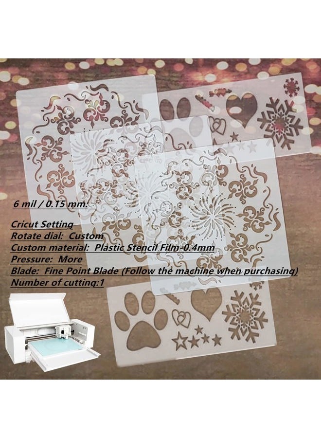 BANLTRE 10 Pack Blank Stencil Sheets 12" x 24" 6Mil/0.15mm Thick for Cricut, Plastic Sheets for Crafts Clear - Image 4