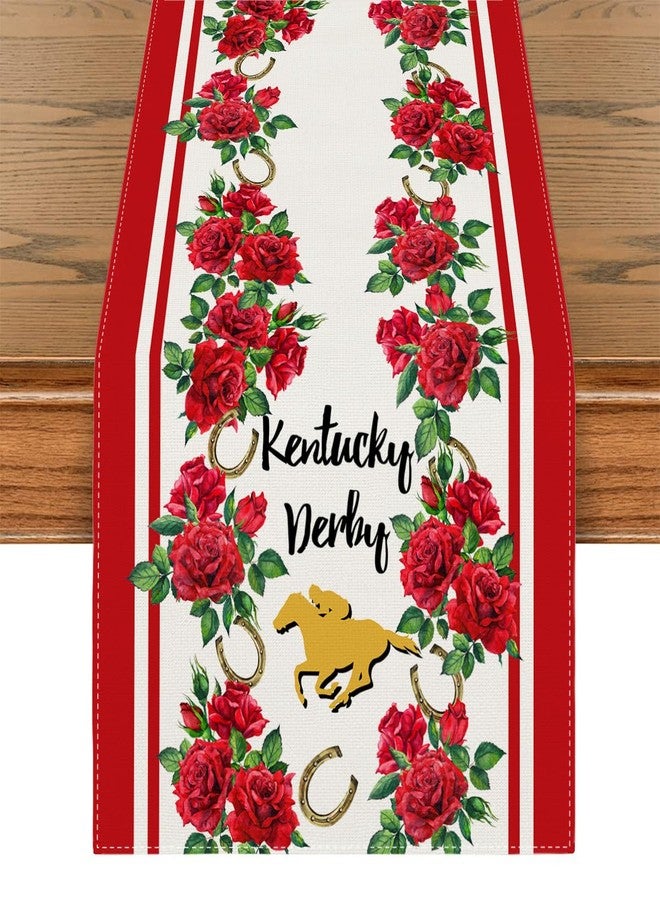 Yarcooly Kentucky Decorations Kentucky Table Runner Horse Racing Party Favors Kentucky Decorations and Supplies for Home Party Table - Image 1